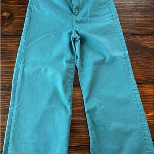 Zenana Outfitters Teal High-Rise Cropped Pants